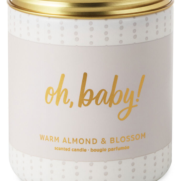 Hallmark Oh Baby Warm Almond And Blossom Scented Jar Candle 7 Oz