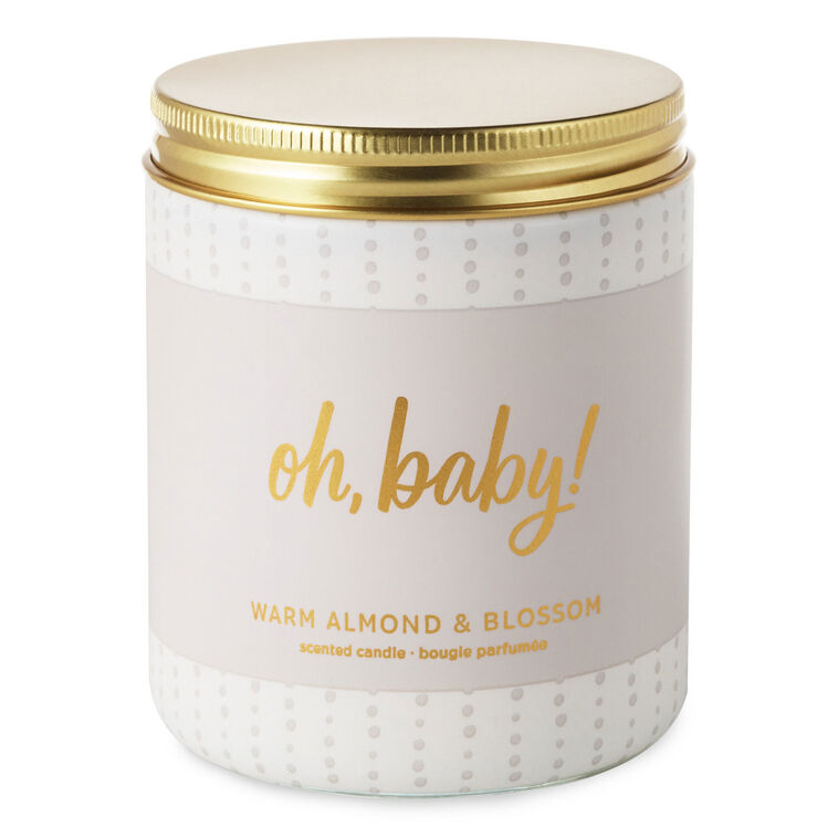 hallmark Oh Baby Warm Almond and Blossom Scented Jar Candle 7 oz