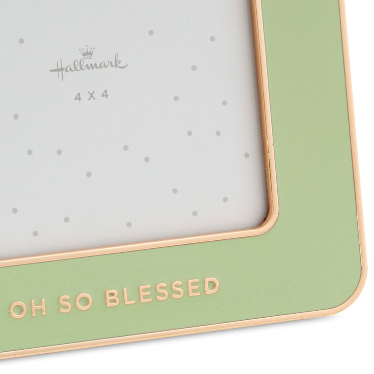 Hallmark Oh So Blessed Green Enamel Picture Frame 4x4
