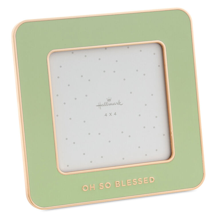 hallmark Oh So Blessed Green Enamel Picture Frame 4x4