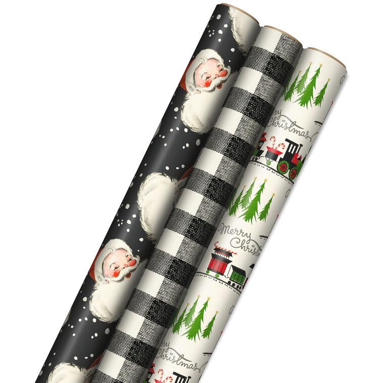 hallmark Old-Fashioned Christmas 3-Pack Wrapping Paper 120 sq. ft