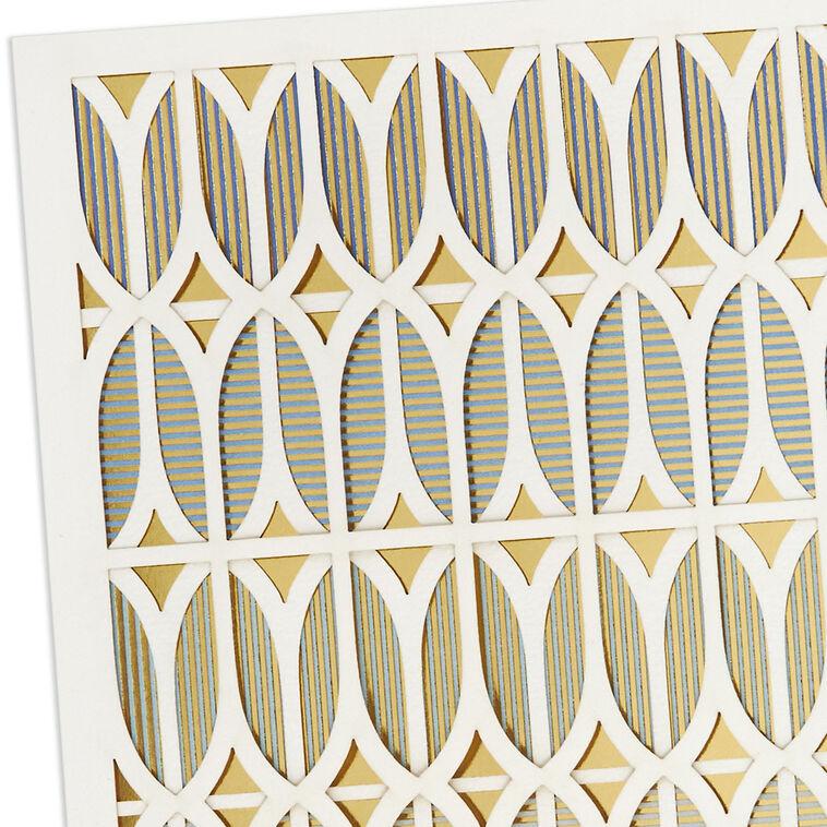Hallmark Ombré Laser-Cut Geometric Pattern Blank Card