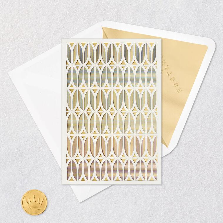 Hallmark Ombré Laser-Cut Geometric Pattern Blank Card