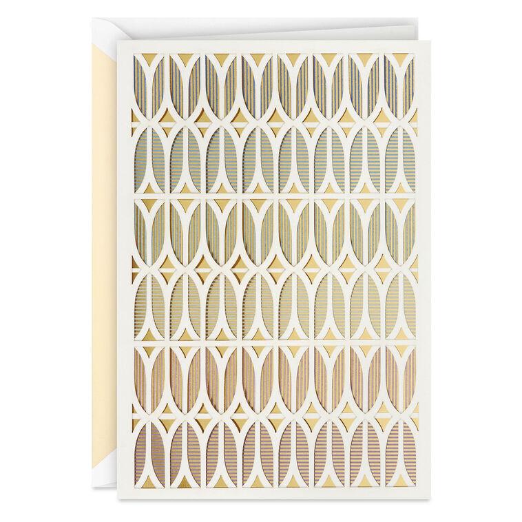 hallmark Ombré Laser-Cut Geometric Pattern Blank Card