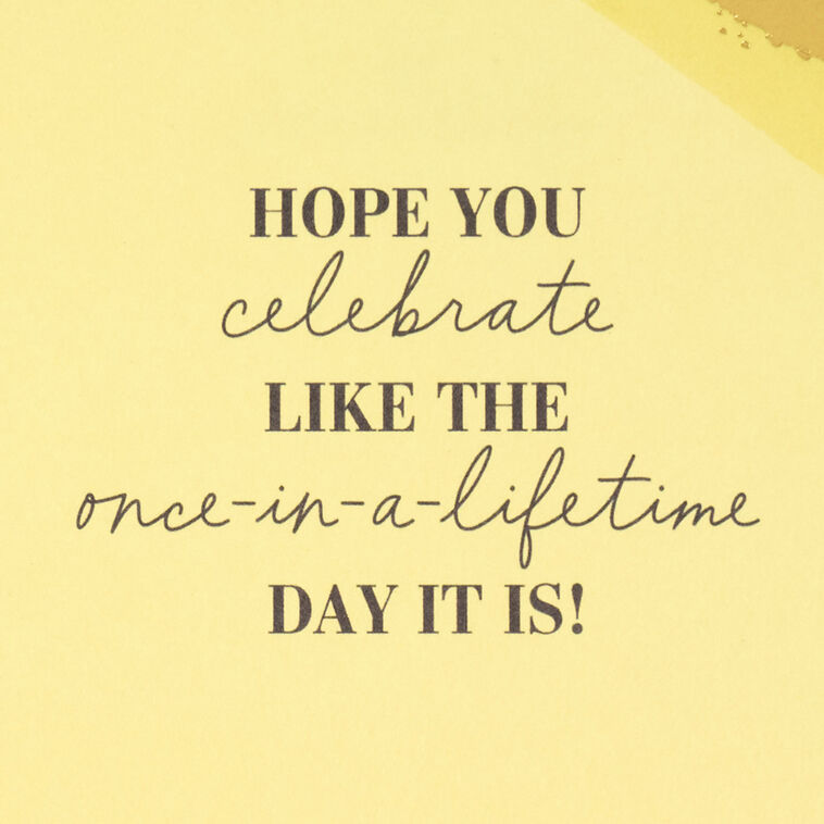 Hallmark Once-in-a-Lifetime Day Golden Birthday Card