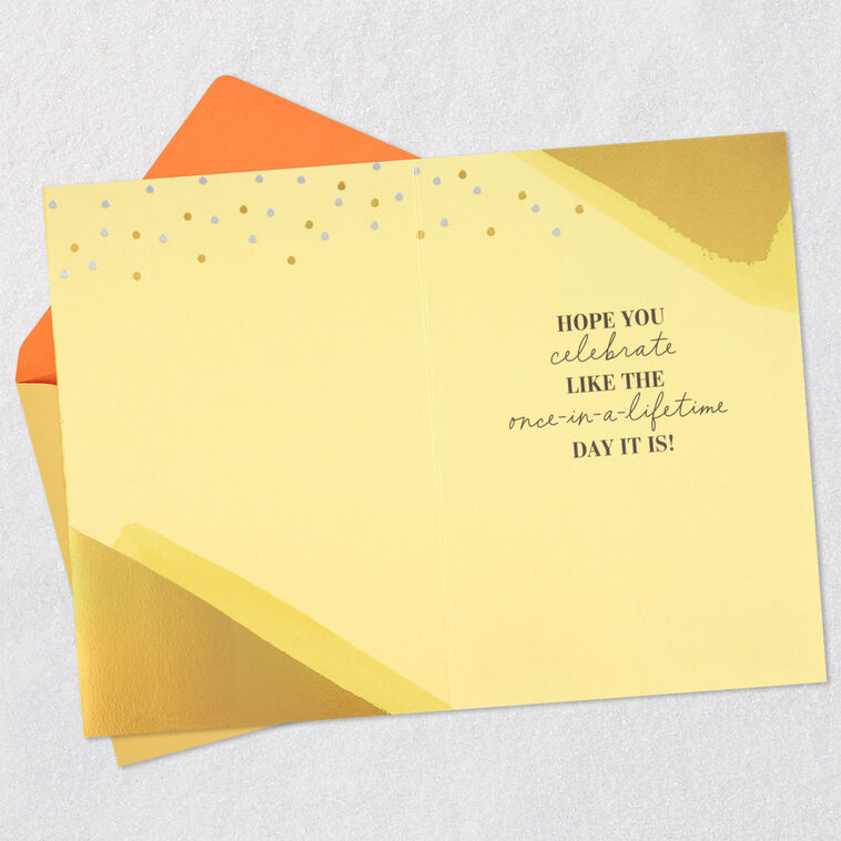 Hallmark Once-in-a-Lifetime Day Golden Birthday Card