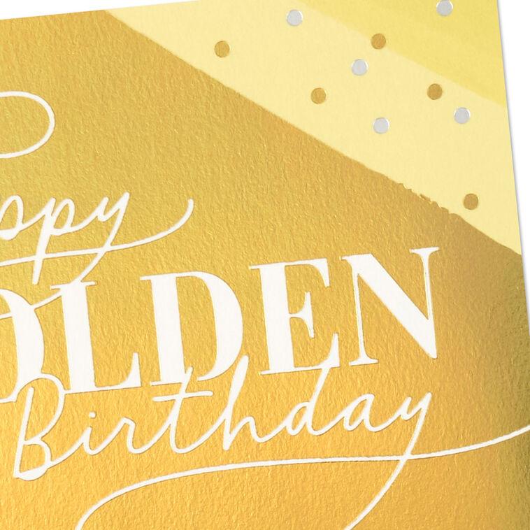 Hallmark Once-in-a-Lifetime Day Golden Birthday Card