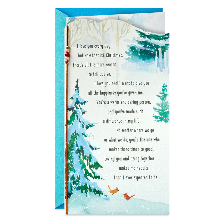 hallmark Once in a Lifetime Love Romantic Christmas Card