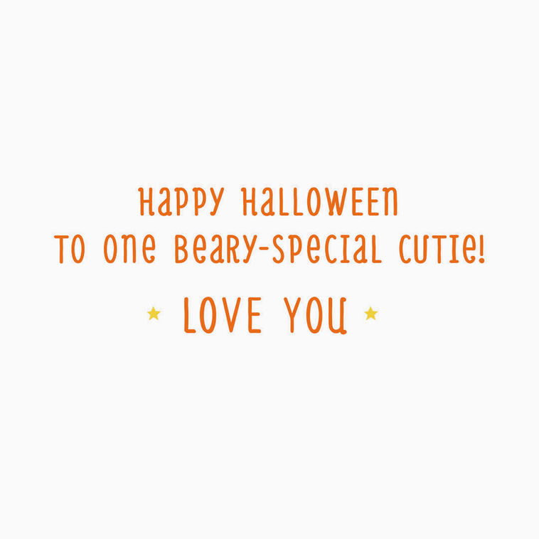 Hallmark One Beary-Special Cutie Halloween Card For Great-Grandson