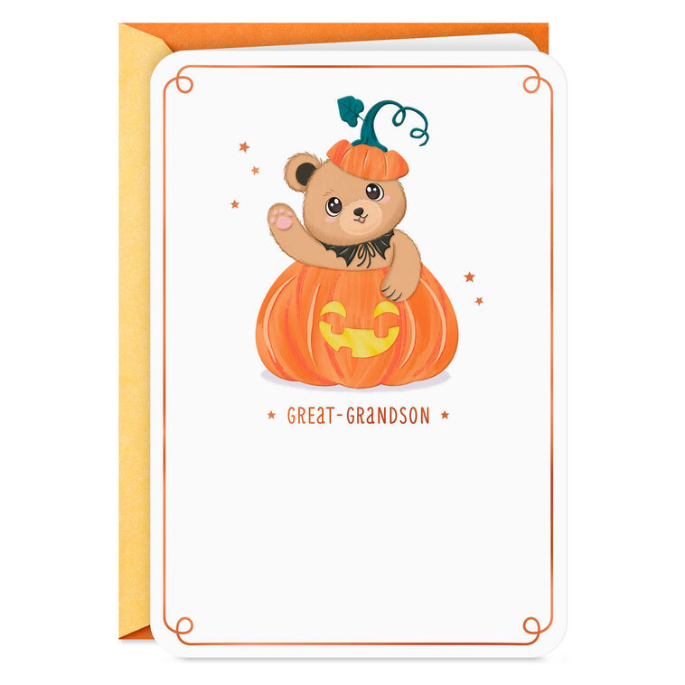 hallmark One Beary-Special Cutie Halloween Card for Great-Grandson