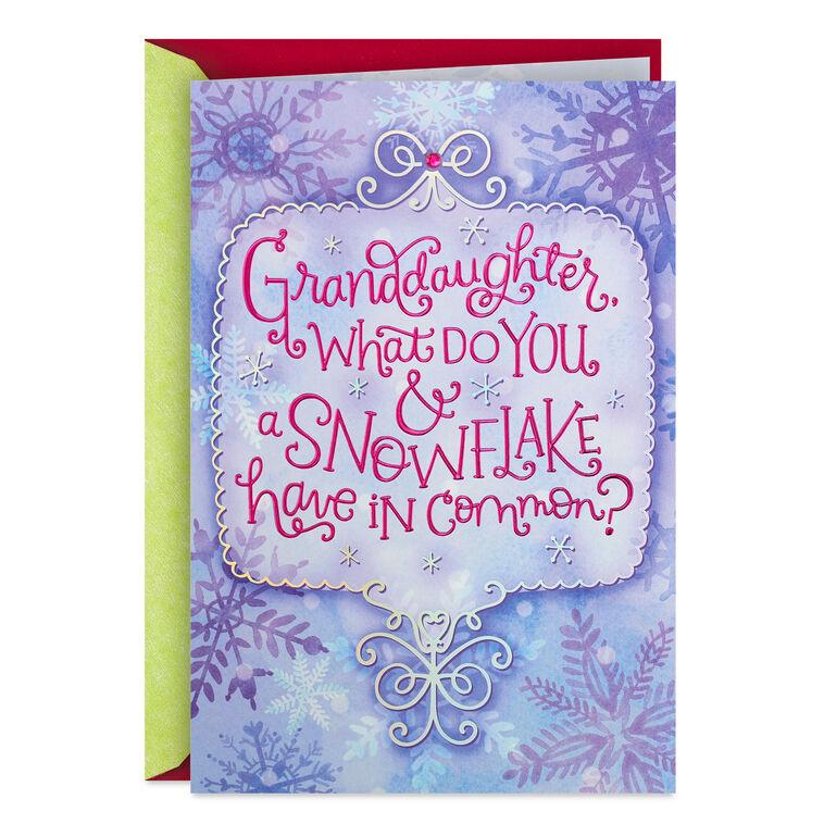 hallmark One of a Kind Granddaughter Christmas Card