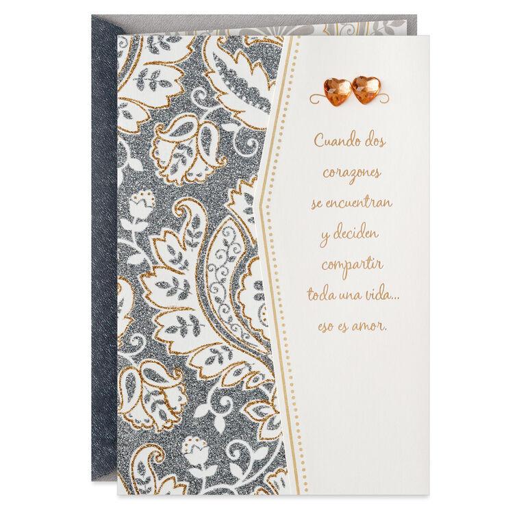 hallmark One-of-a-Kind Love Spanish-Language Wedding Card for Couple