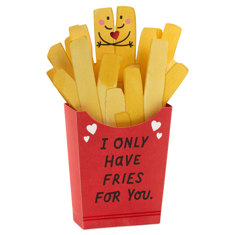 Hallmark Only Have Fries For You Funny Romantic 3D Pop-Up Love Card