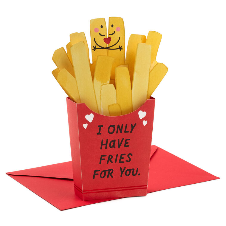 hallmark Only Have Fries for You Funny Romantic 3D Pop-Up Love Card