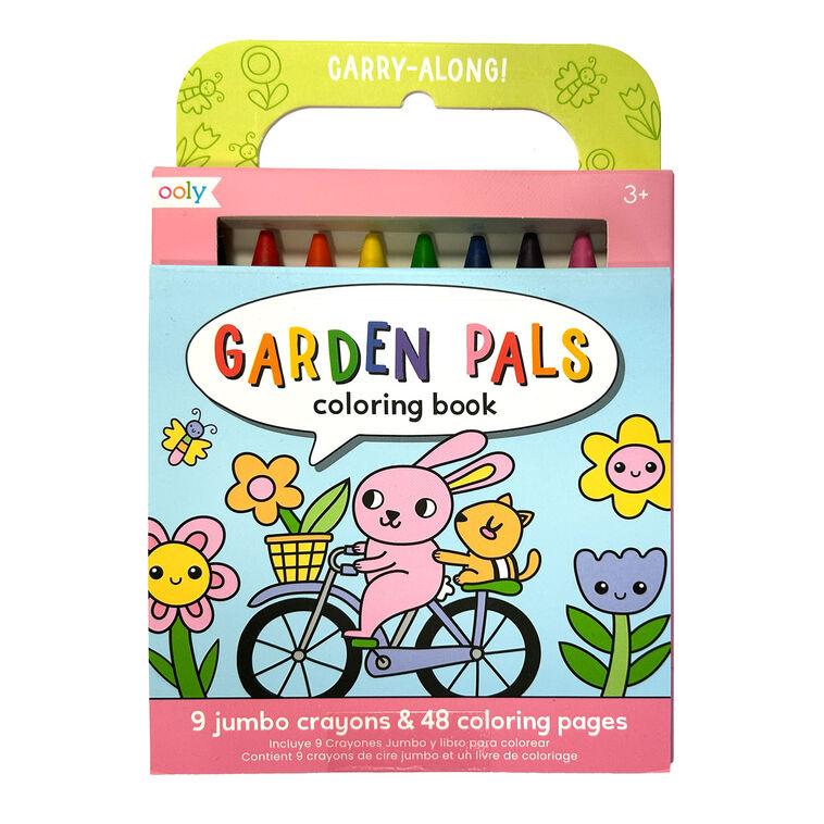 hallmark Ooly Carry-Along Garden Pals Coloring Book and Crayons Set