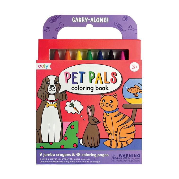 hallmark Ooly Carry-Along Pet Pals Coloring Book and Crayons Set