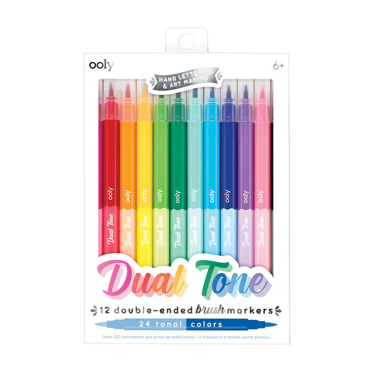hallmark Ooly Dual Tone Double-Ended Brush Markers 12-count
