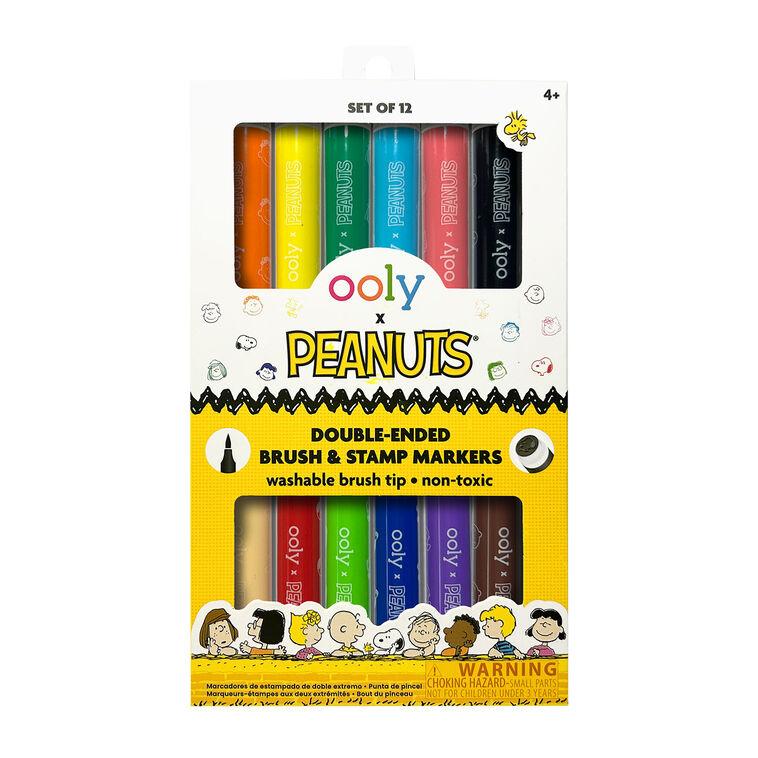 hallmark Ooly Peanuts Double-Ended Brush and Stamp Markers 12-count