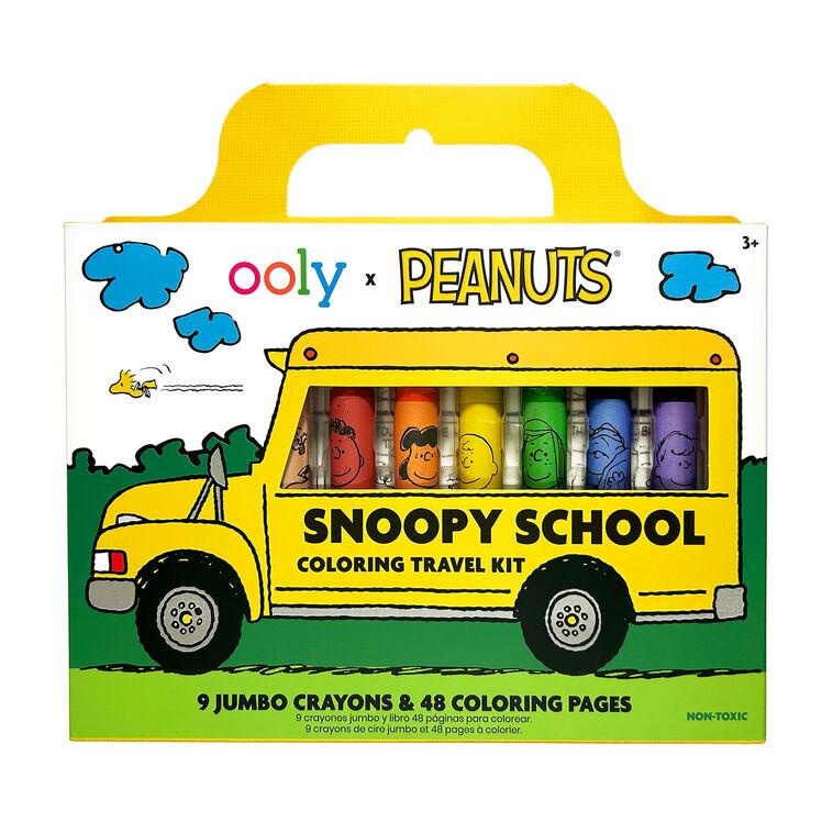 hallmark Ooly Peanuts Snoopy School Coloring Travel Kit