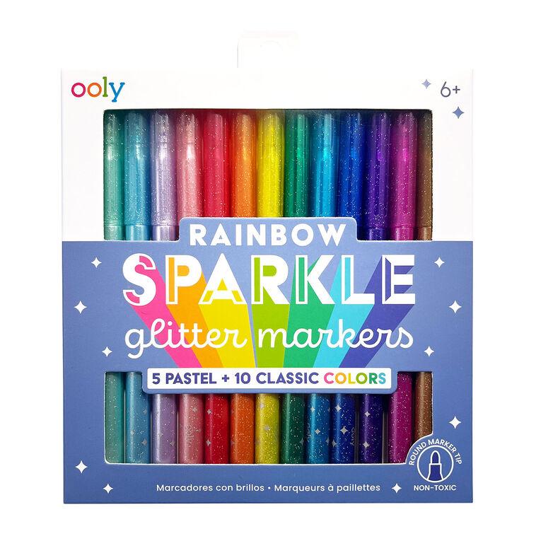 hallmark Ooly Rainbow Sparkle Glitter Markers 15-count