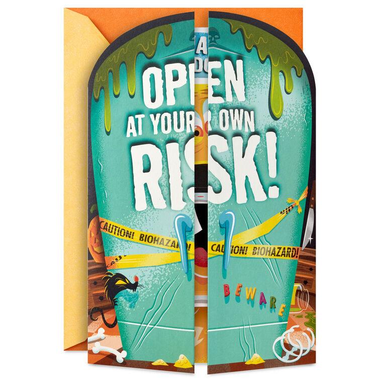 hallmark Open at Your Own Risk Funny Pop-Up Halloween Card With Sound