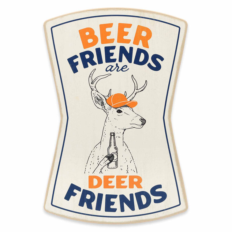 hallmark Open Road Garage Beer Friends Wood Quote Sign
