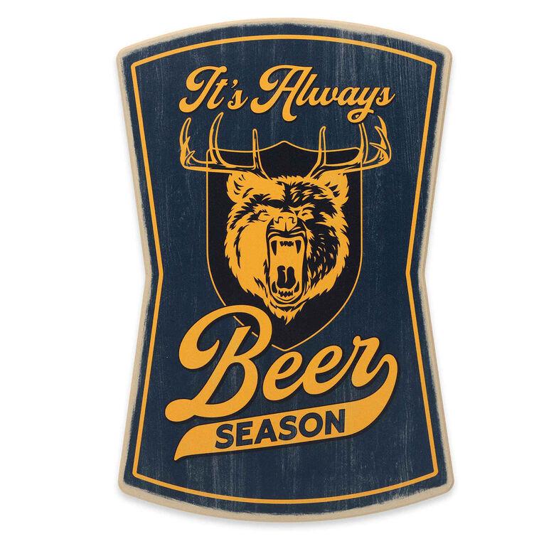 hallmark Open Road Garage Beer Season Wood Quote Sign