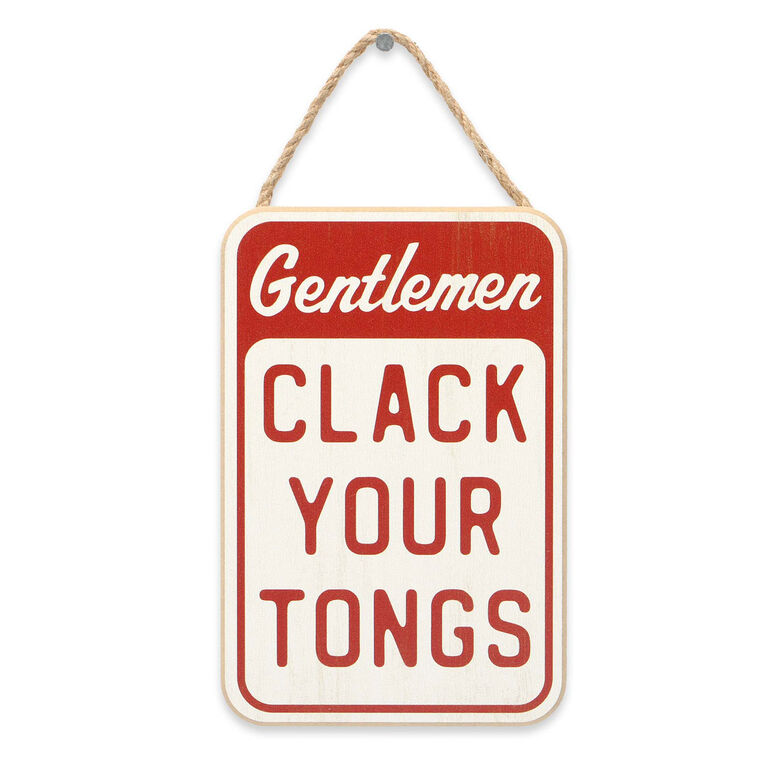 hallmark Open Road Garage Clack Your Tongs Wood Quote Sign