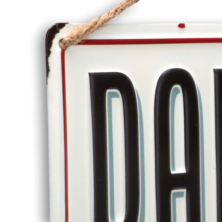 Hallmark Open Road Garage Dad's Grill Embossed Tin Quote Sign