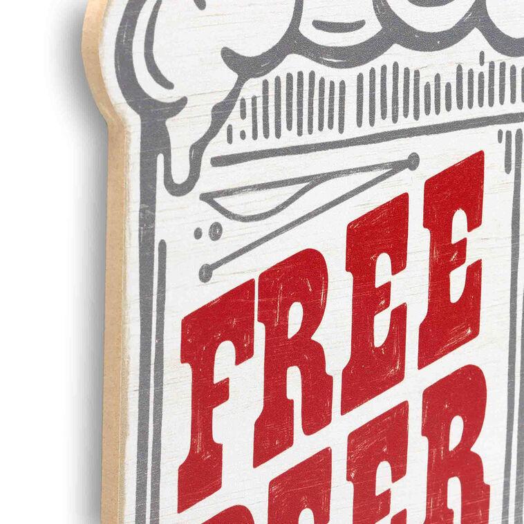 Hallmark Open Road Garage Free Beer Tomorrow Wood Quote Sign