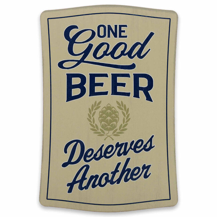 hallmark Open Road Garage One Good Beer Wood Quote Sign