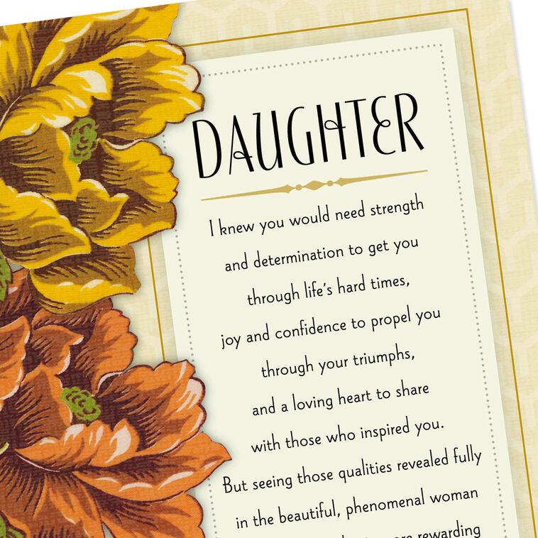 Hallmark Orange And Yellow Flowers Birthday Card For Daughter