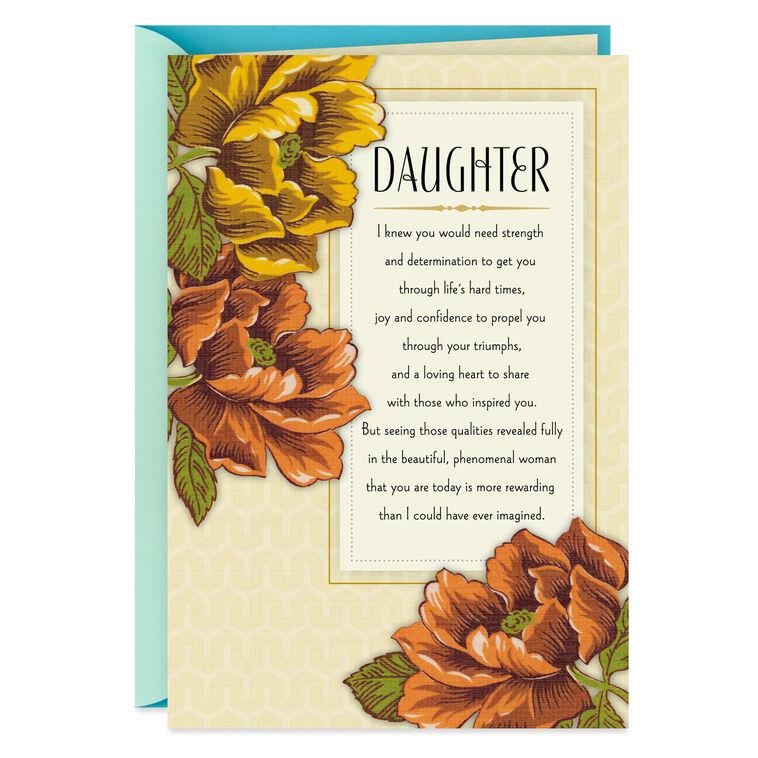 hallmark Orange and Yellow Flowers Birthday Card for Daughter