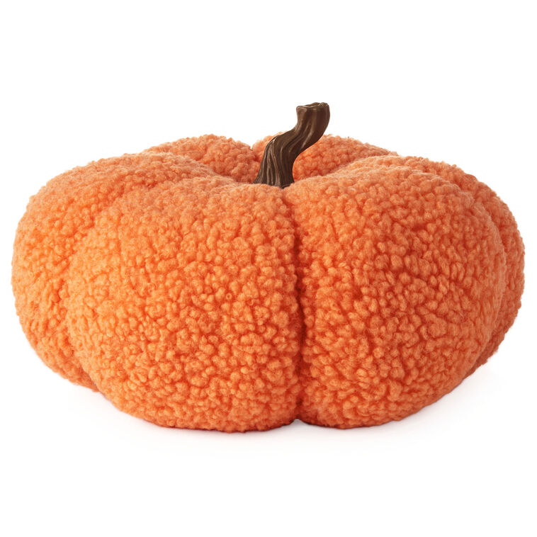hallmark Orange Plush Fabric Pumpkin Fall Decoration
