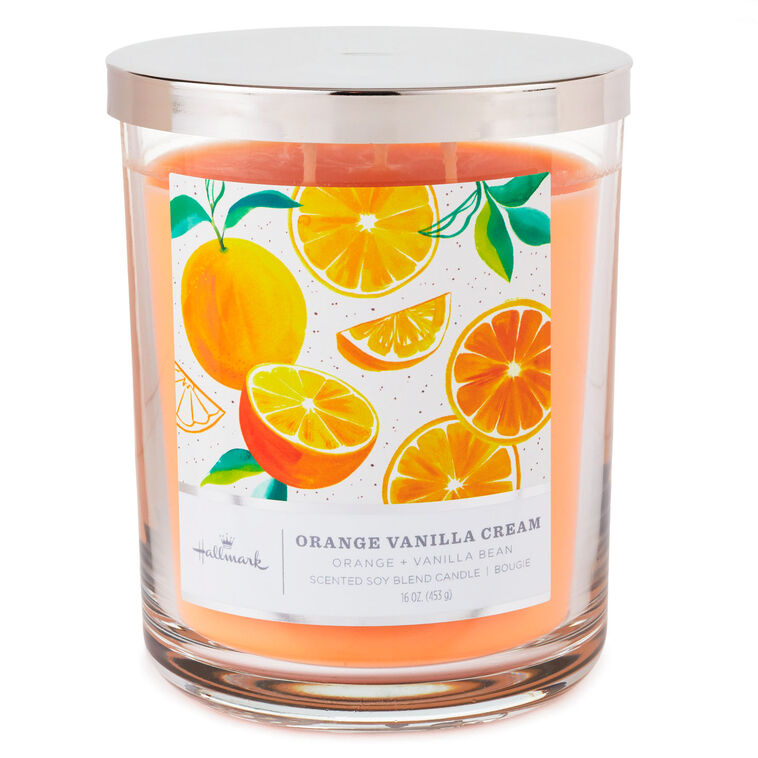 hallmark Orange Vanilla Cream 3-Wick Jar Candle 16 oz