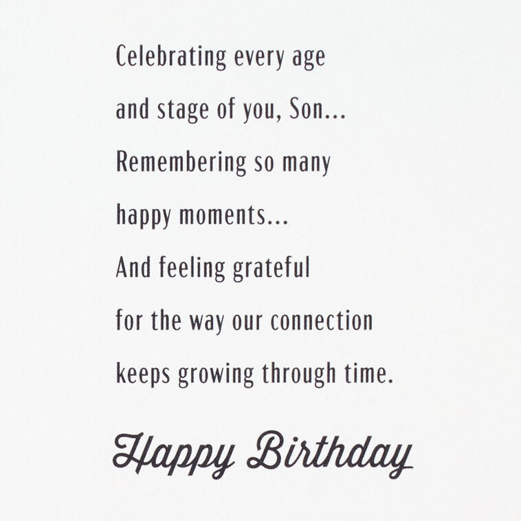 Hallmark Our Connection Keeps Growing Birthday Card For Son