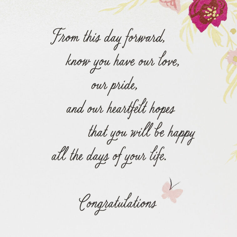 Hallmark Our Deepest Wish Come True Wedding Card For Daughter