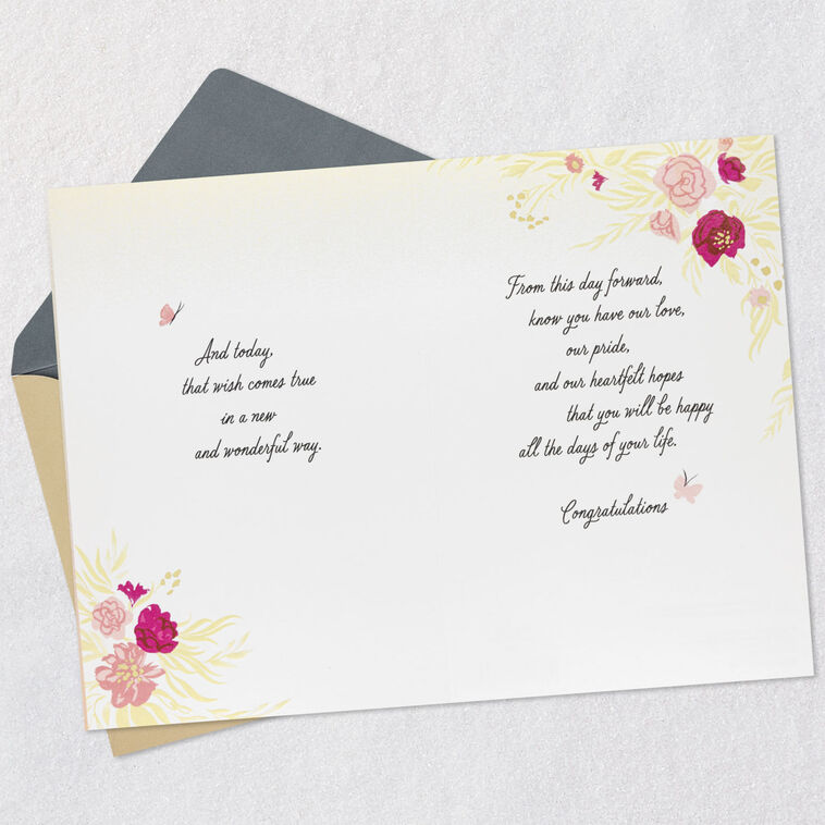 Hallmark Our Deepest Wish Come True Wedding Card For Daughter