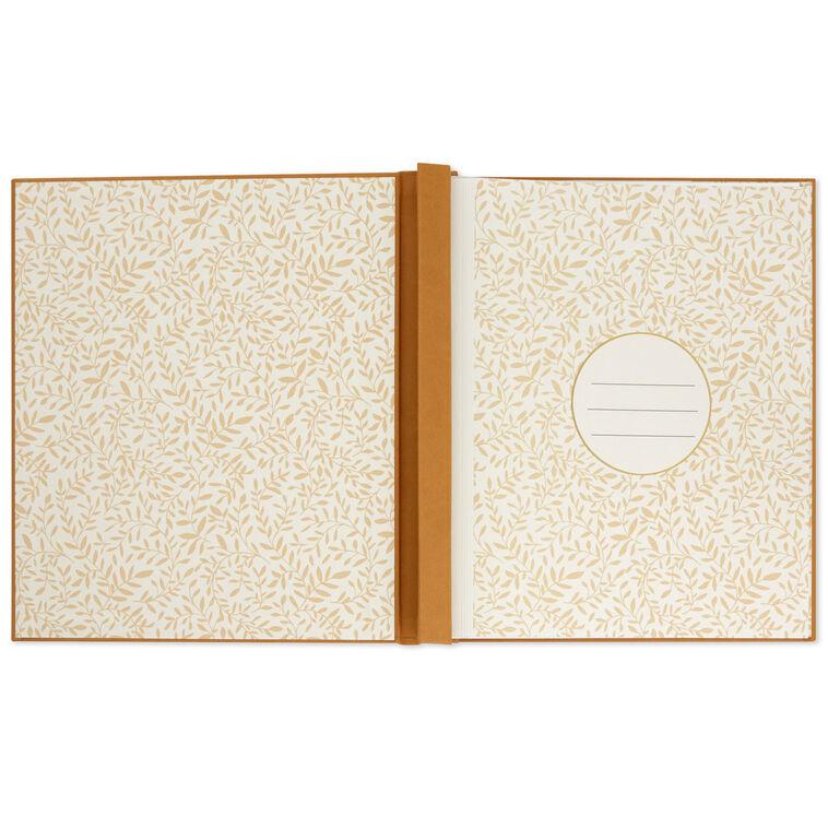 Hallmark Our Family Gold On Tan Refillable Photo Album