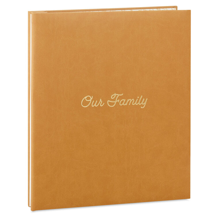 hallmark Our Family Gold on Tan Refillable Photo Album