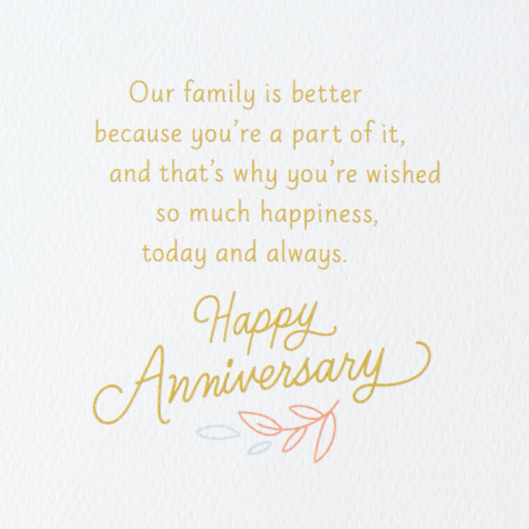 Hallmark Our Family Is Better Because Of You Anniversary Card For Daughter And Spouse