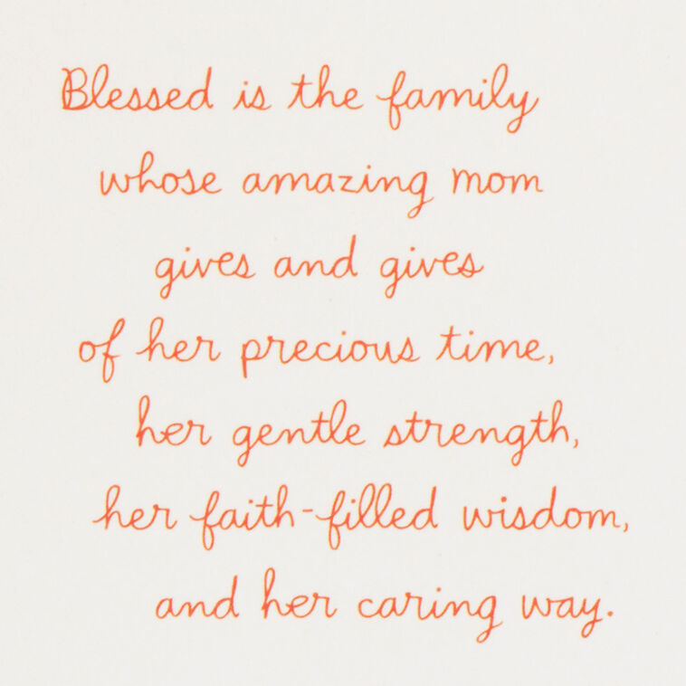 Hallmark Our Family Is Blessed By You Religious Thanksgiving Card For Mom