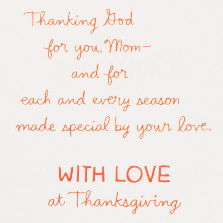 Hallmark Our Family Is Blessed By You Religious Thanksgiving Card For Mom