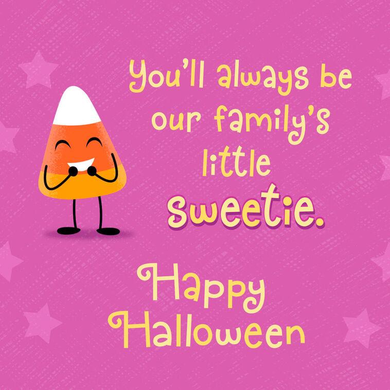 Hallmark Our Family's Little Sweetie Halloween Card With Stickers For Granddaughter