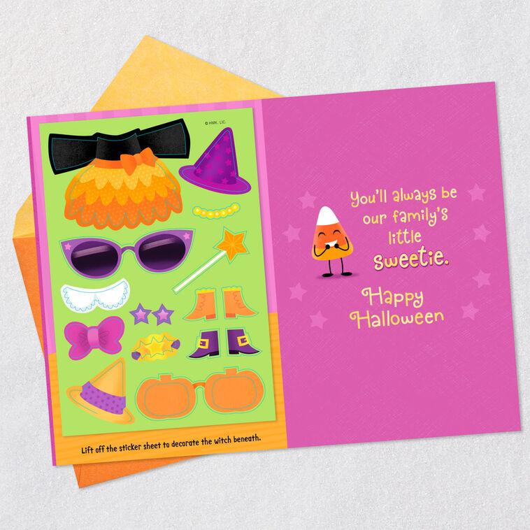Hallmark Our Family's Little Sweetie Halloween Card With Stickers For Granddaughter