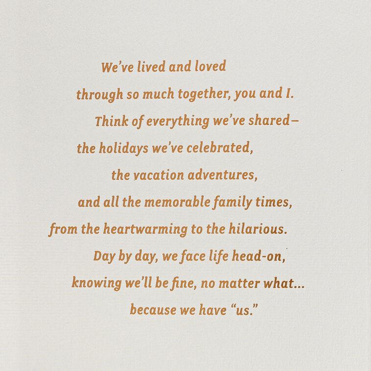 Hallmark Our Love Is Once In A Lifetime Romantic Anniversary Card