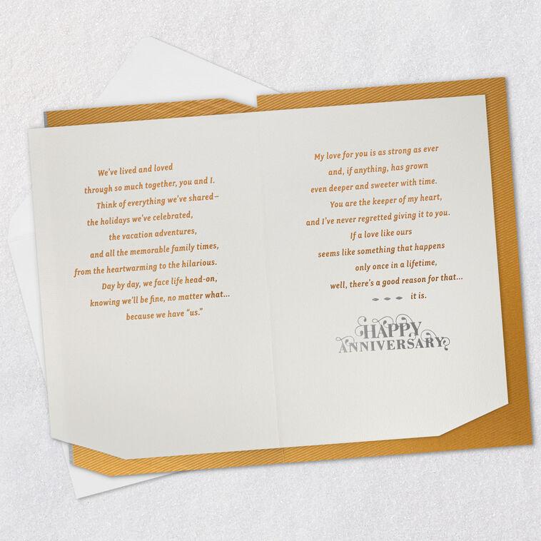 Hallmark Our Love Is Once In A Lifetime Romantic Anniversary Card