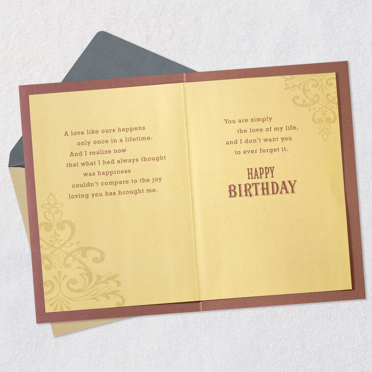 Hallmark Our Love Is Once In A Lifetime Romantic Birthday Card