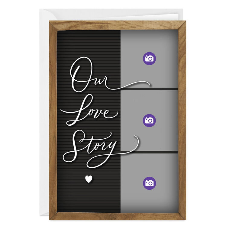 Hallmark Our Love Story Letter Board Custom Love Card