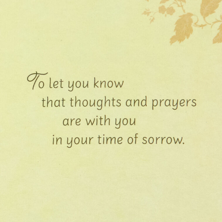 Hallmark Our Thoughts And Prayers Are With You Sympathy Card